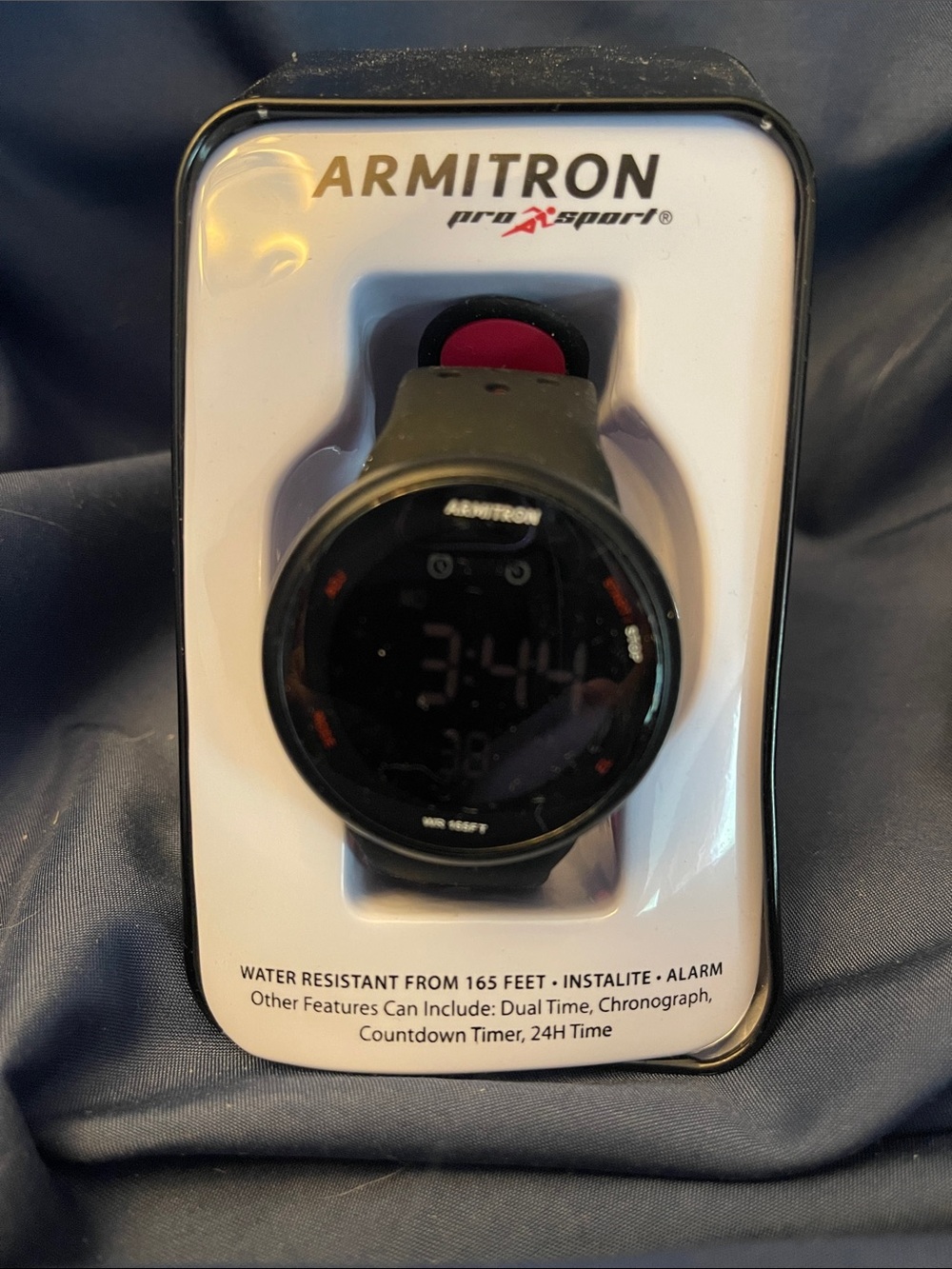 Armitron Pro-Sport Black & Red Digital Fitness Watch